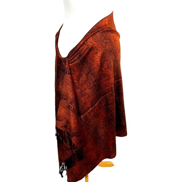 Pashmina Cashmere Paisley Scarf Shawl Wrap Stole Silk and Cashmere soft - Picture 7 of 12